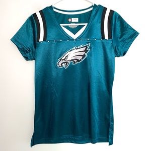 Rhinestone Eagles Jersey Style Shirt
